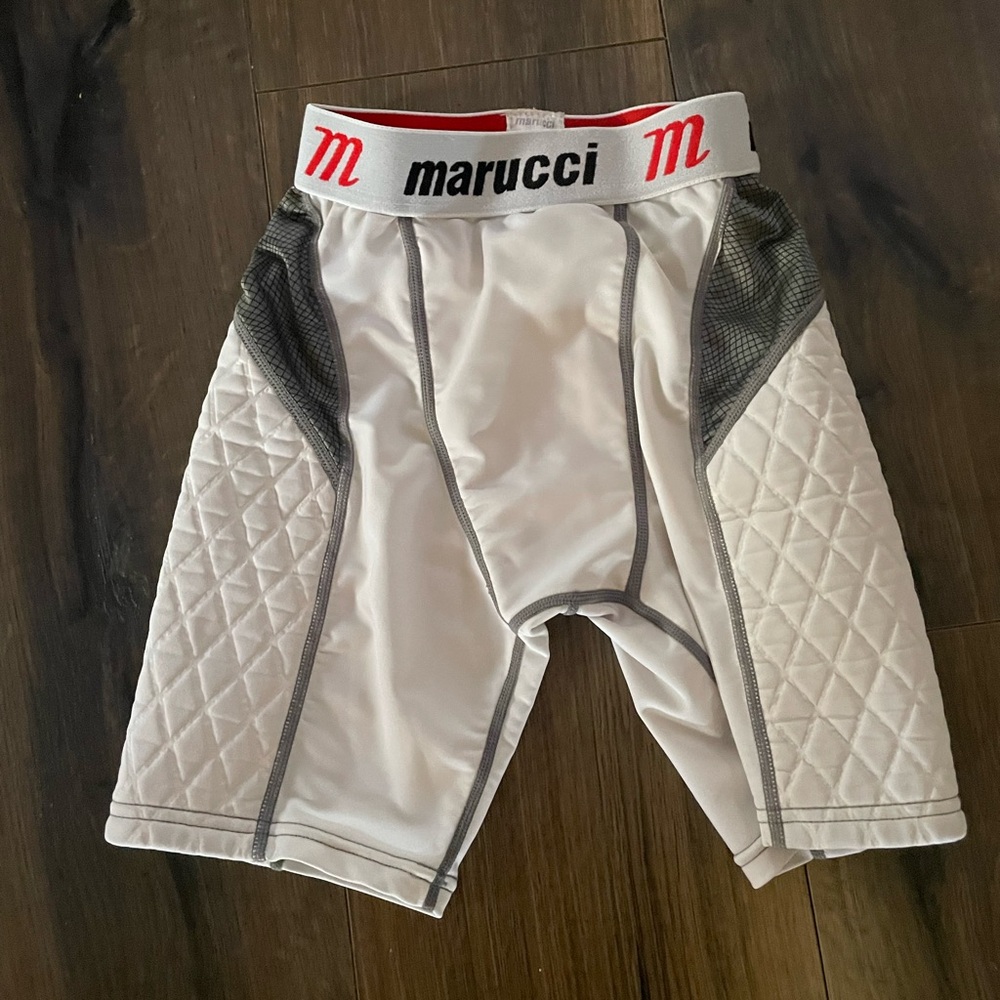 Marucci White Padded Compression Shorts